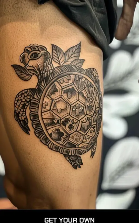 tribal tattoo tortoise tattoo