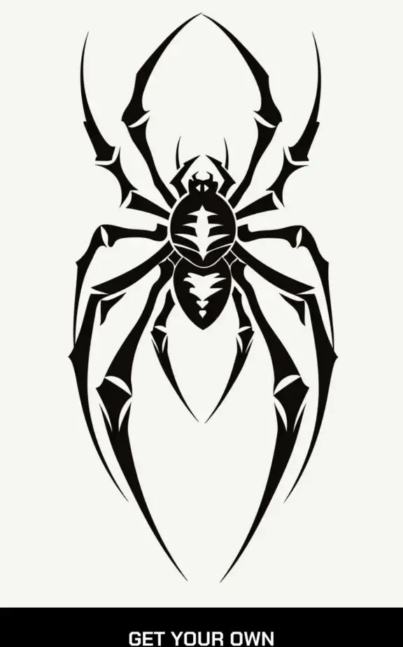 tribal spider tattoo stencil design