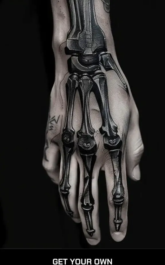 biomechanical hand tattoo
