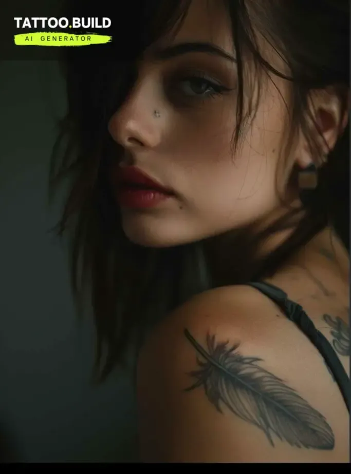 Ladies Feather Tattoo Inspiration