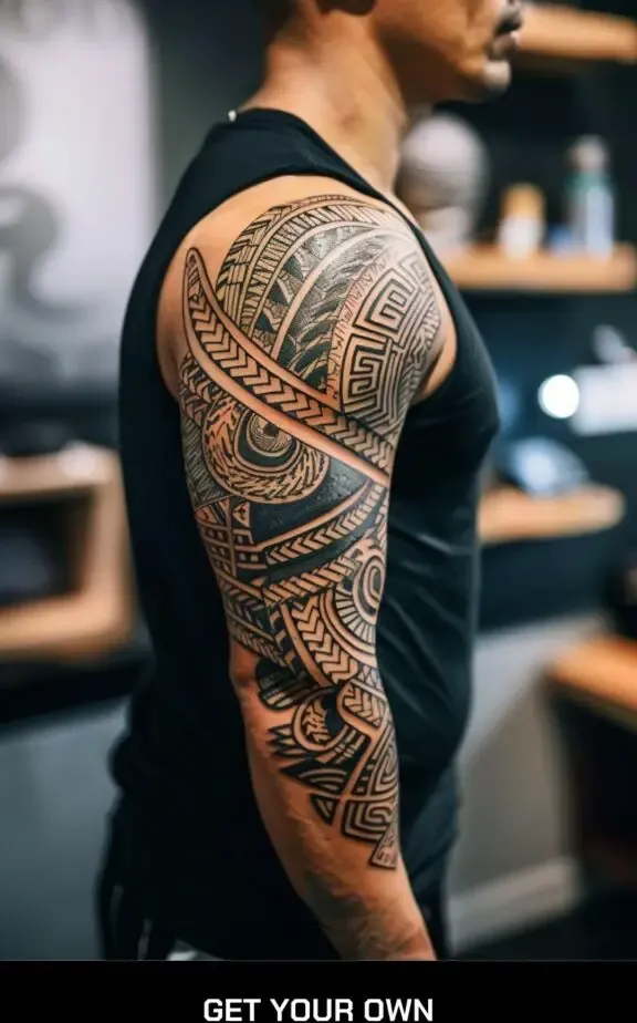 tribal sleeve tattoo