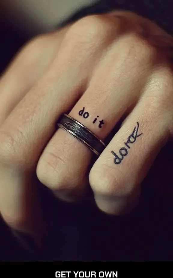 quote wedding ring tattoo ideas