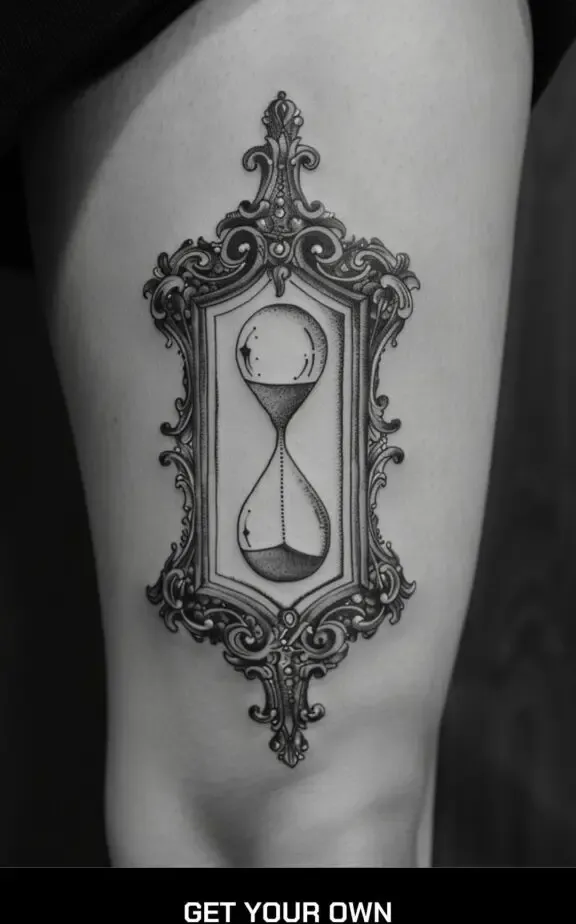 classic hourglass tattoo