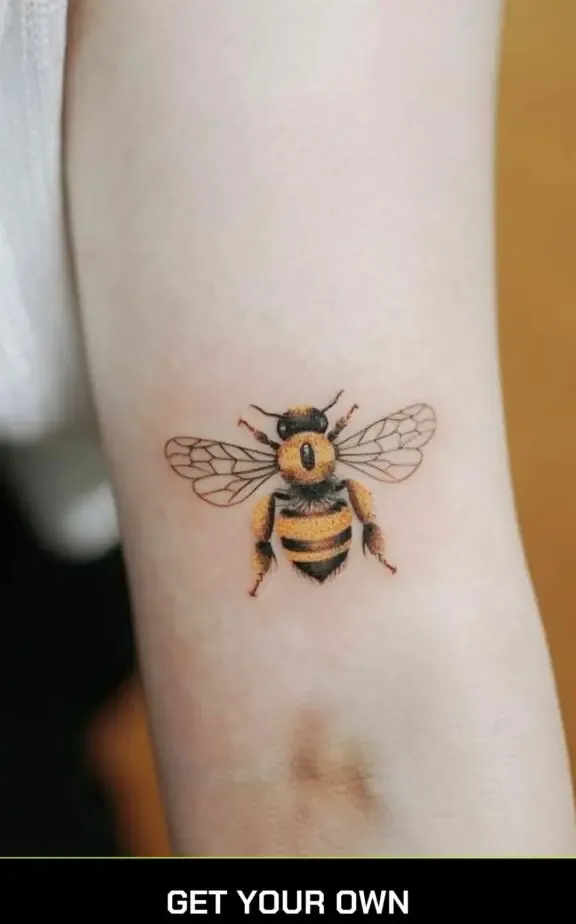 small bee tattoo