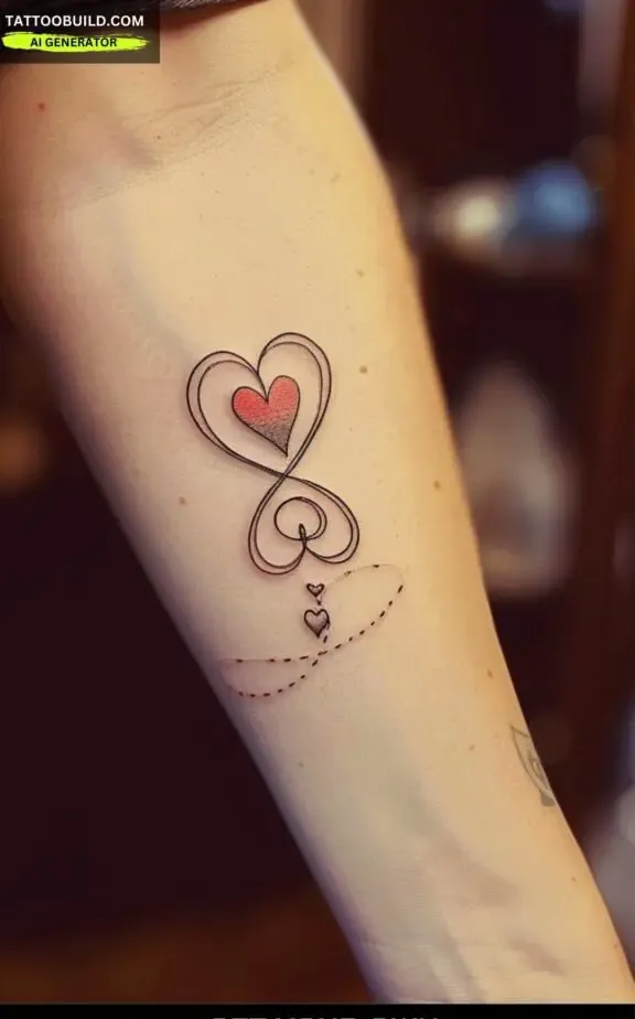 infinity heart tattoo for women