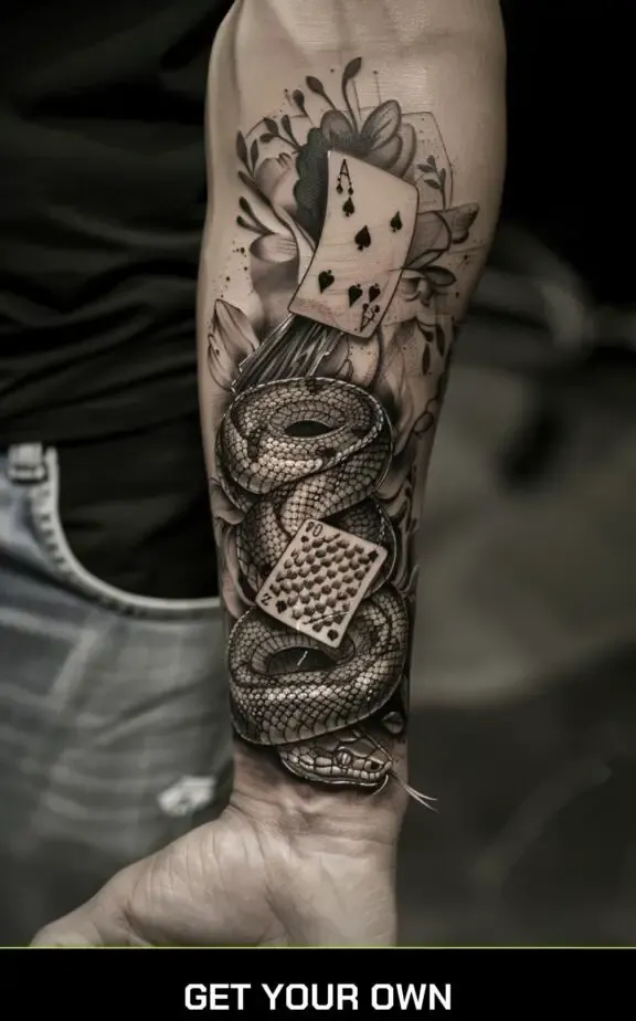 realistic snake and ace