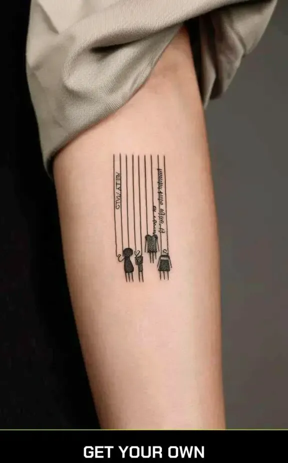 cute barcode tattoo idea
