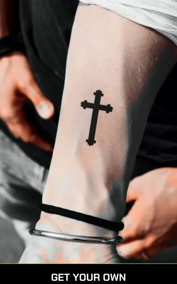 small tattoo designs for men: cross