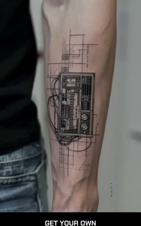 cassette music tattoo idea