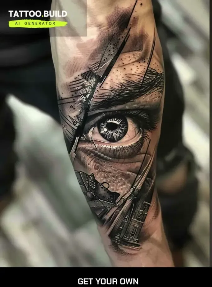 Eye Arm Tattoo Design