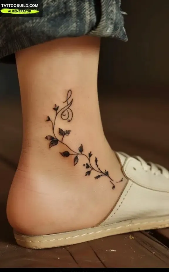 cute little music notes tattoos for women