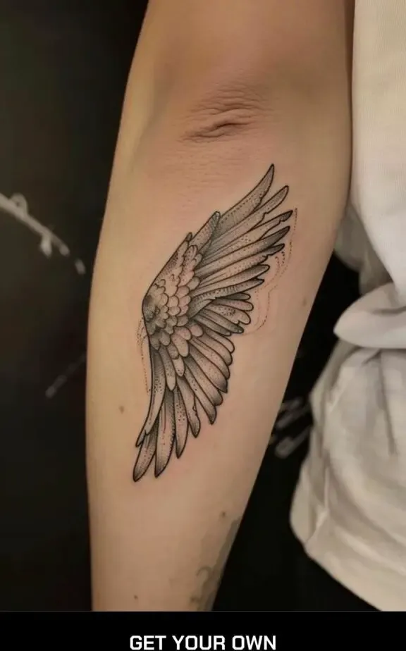 bird wing tattoo