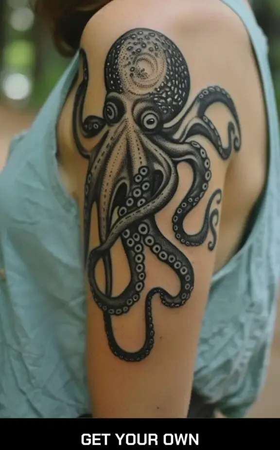 octopus ocean tattoo idea