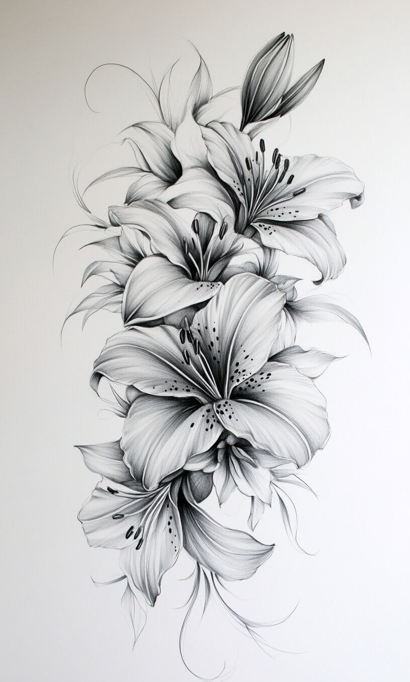 Flower Tattoo Drawings-40