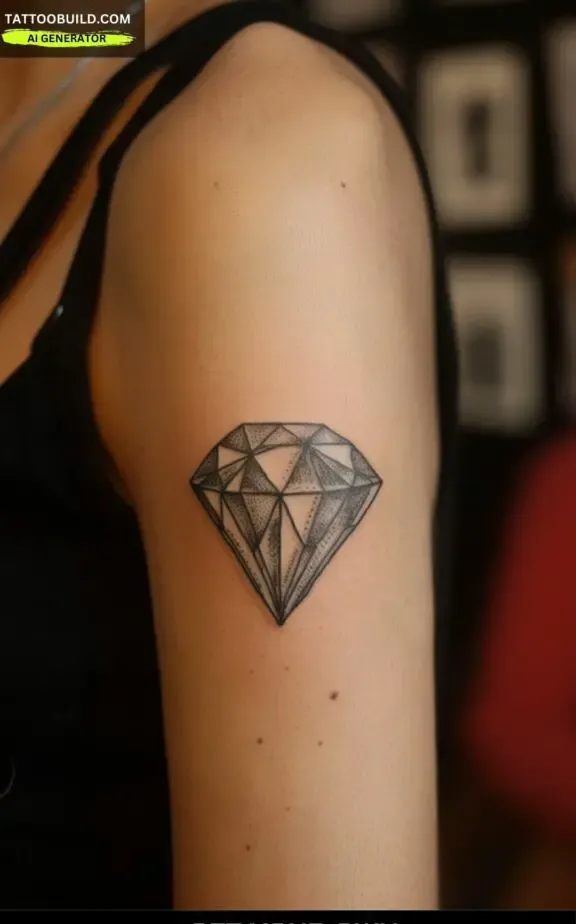 diamond cute tattoo for women
