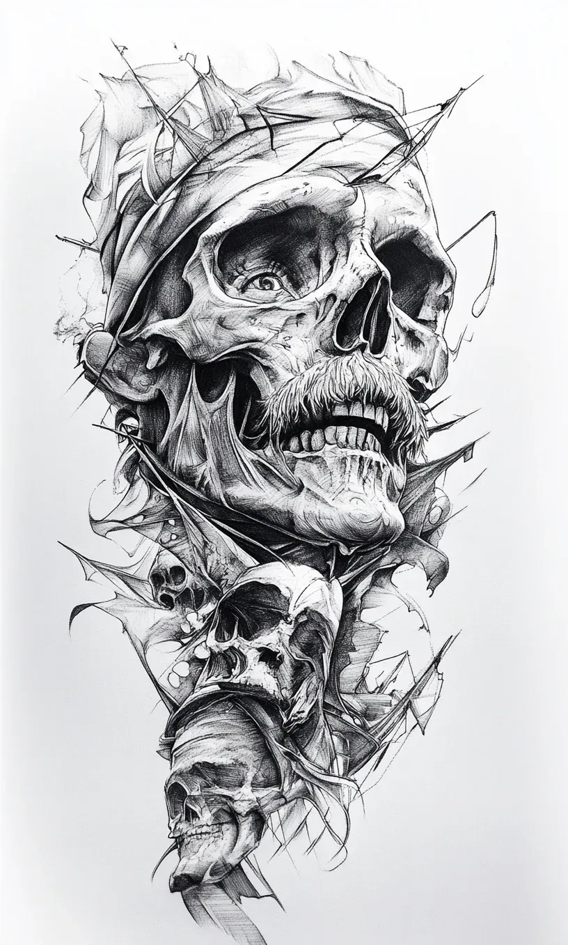 Leg Sleeve Tattoo Drawings-7