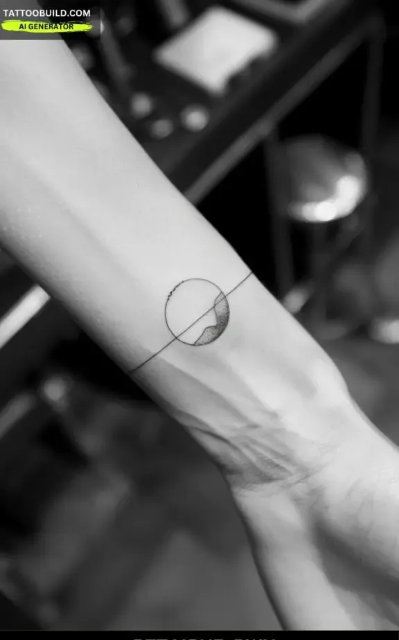 minimalist feminine bracelet tattoo 