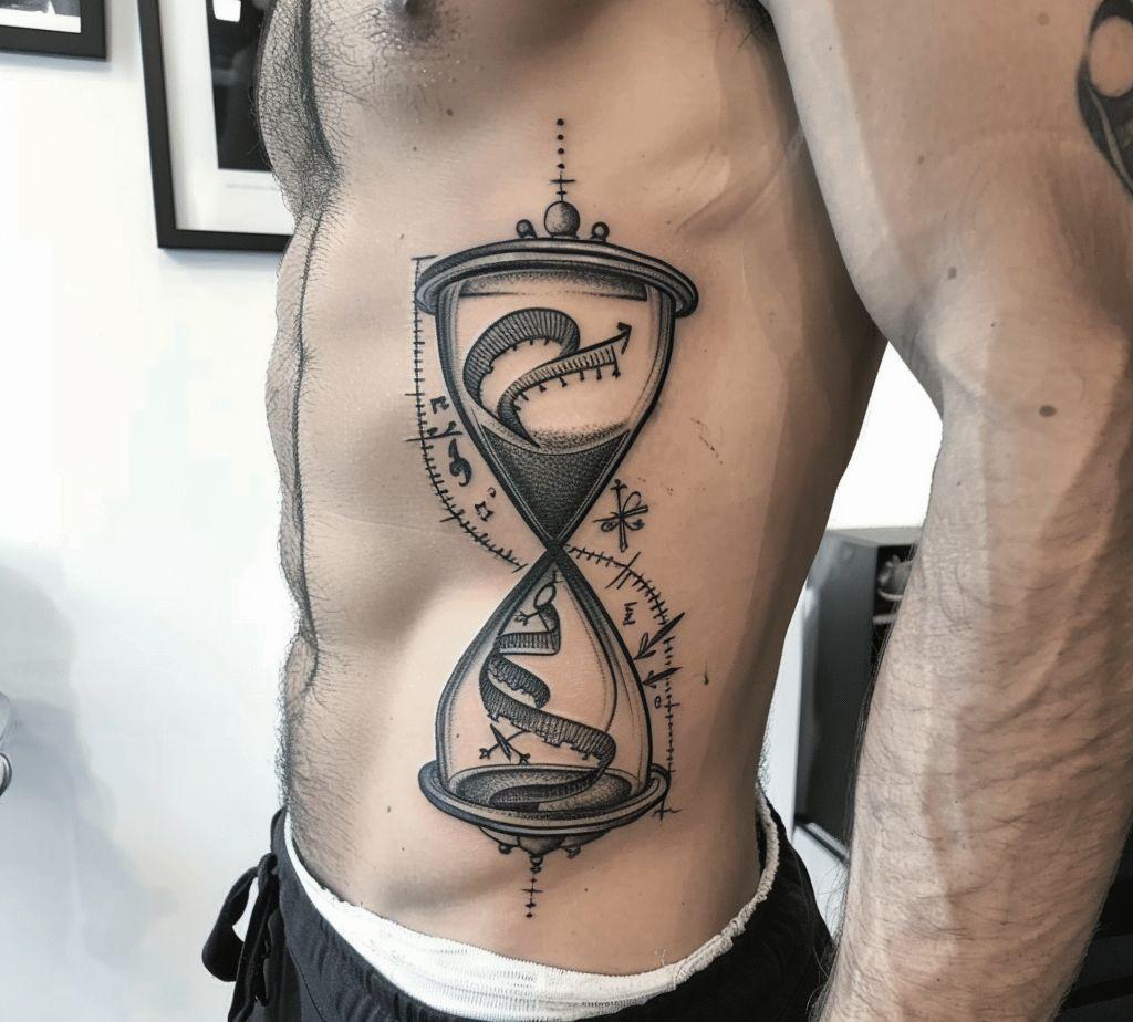 hourglass tattoo ideas for guys