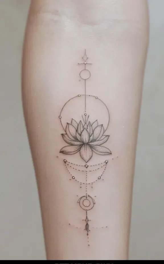 gemini symbol and flower tattoo ideas