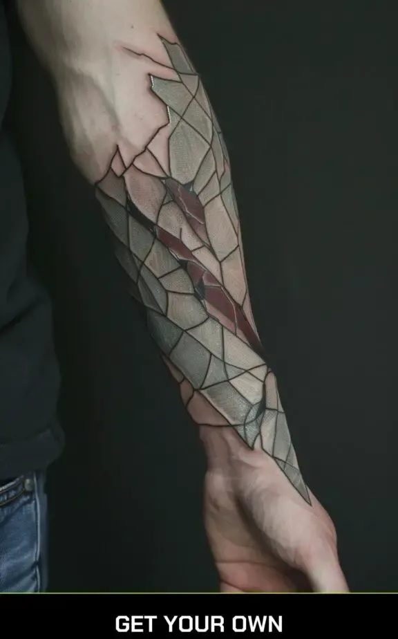 broken glass tattoo idea