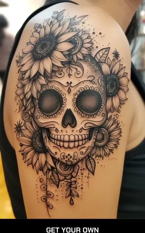 Sugar Skull Chicano Tattoo