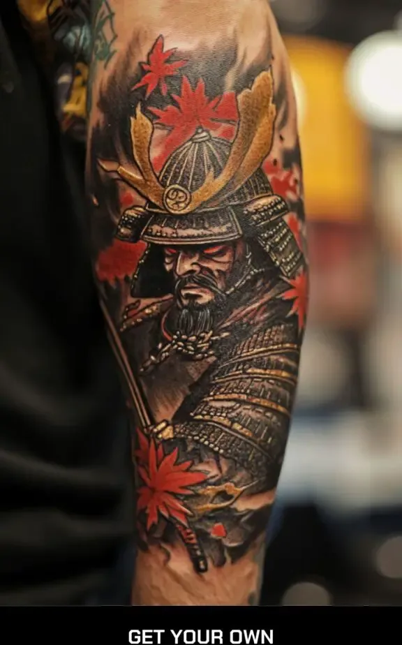 Samurai Japanese style tattoo