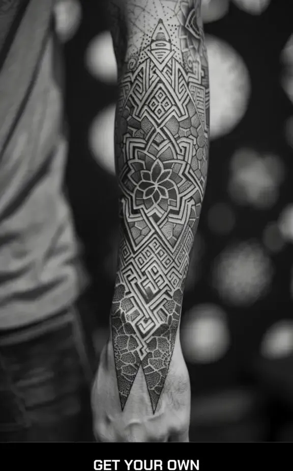 dotwork tribal tattoo