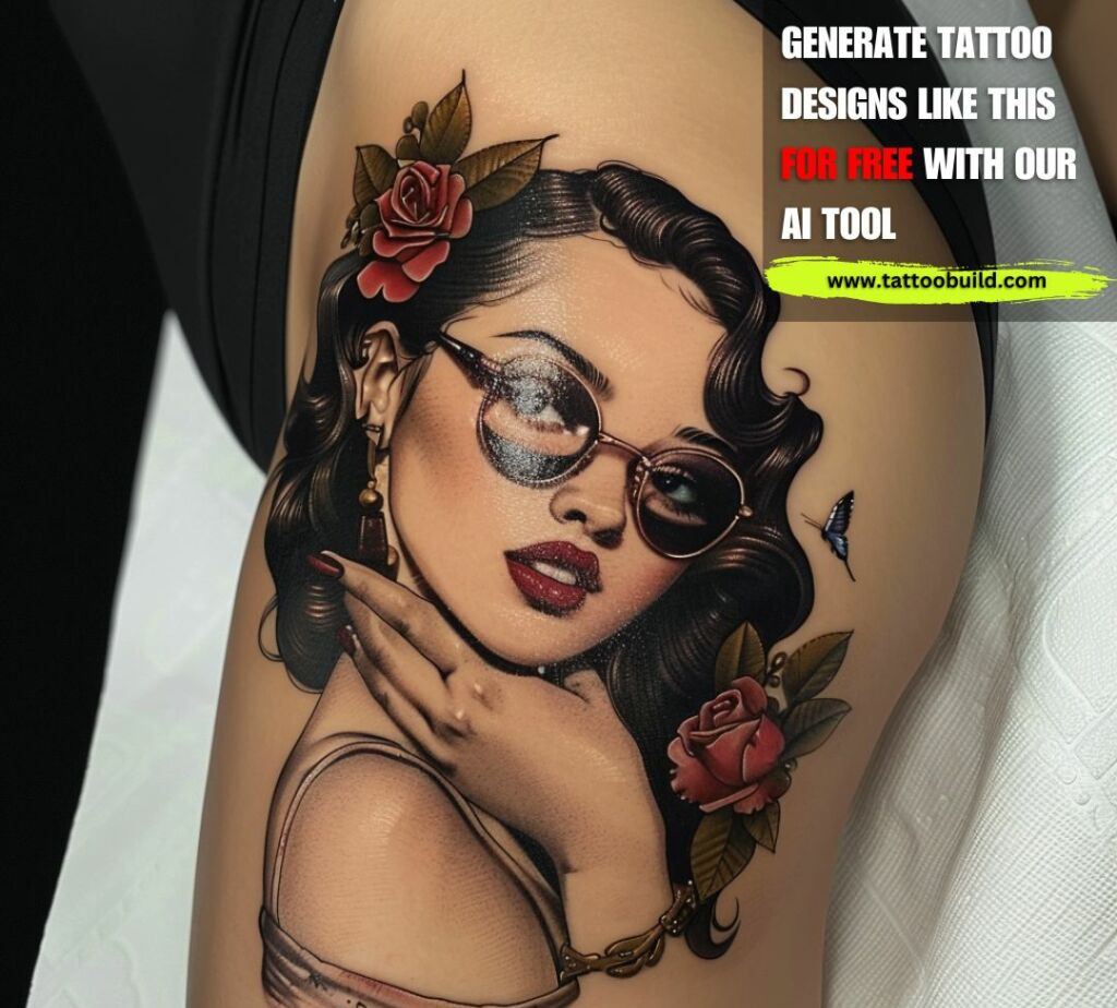 Pin up girl tattoo