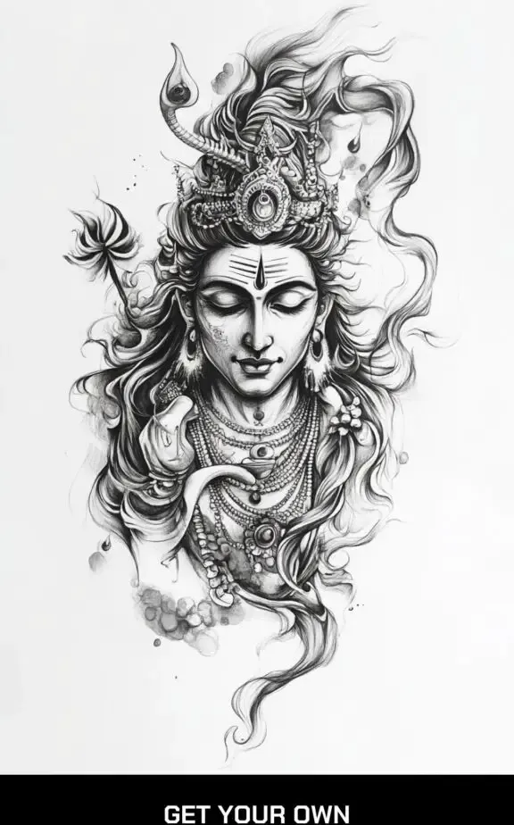 shiva tattoo for women