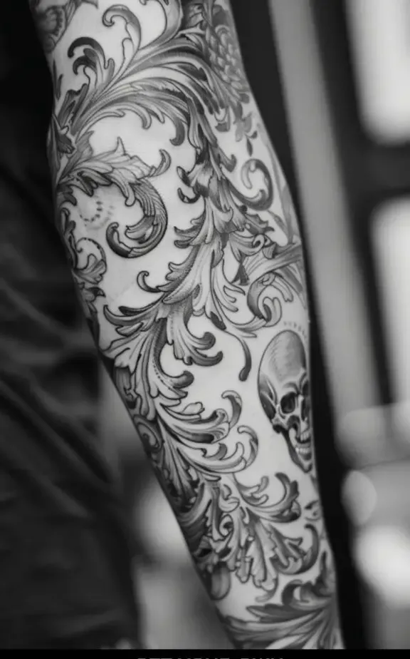 filigree tattoos for females