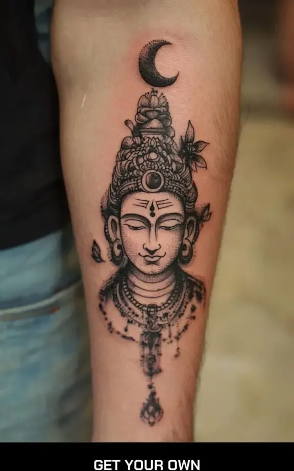 shiva and symbol tattoo