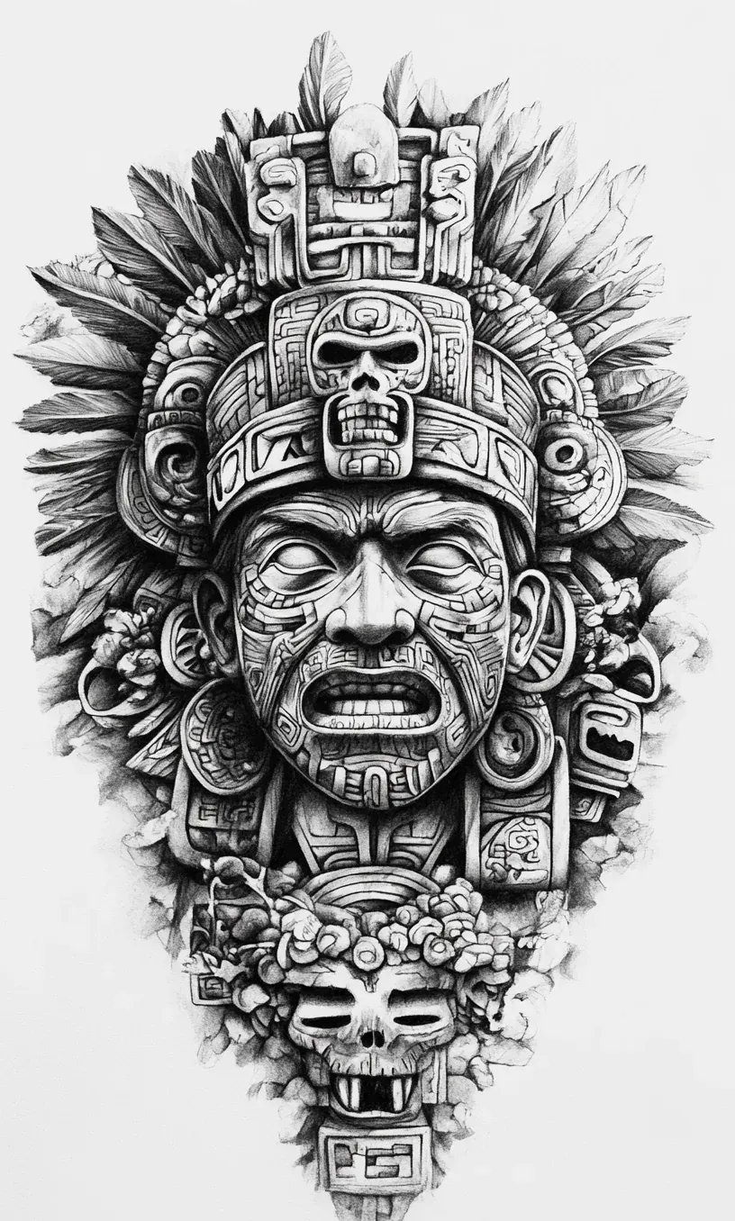 Aztec Drawings Tattoos-10