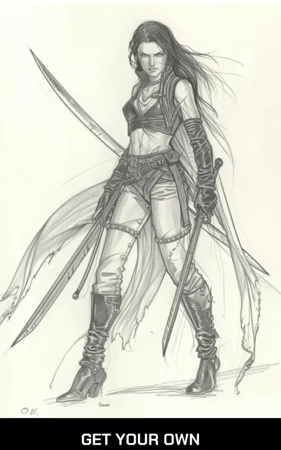 female warrior tattoo idea