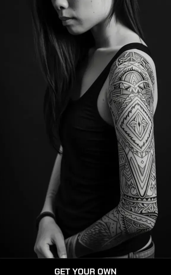 tribal sleeve tattoo