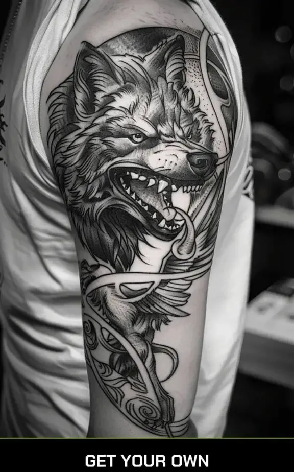 Blackwork animal tattoo