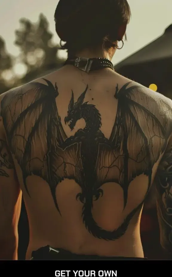 dragon wing tattoo design