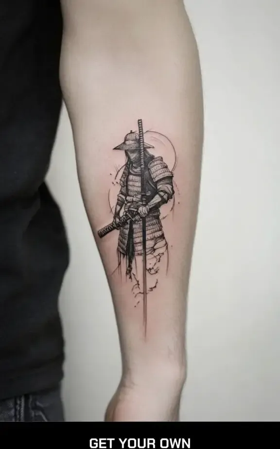 small samurai tattoo