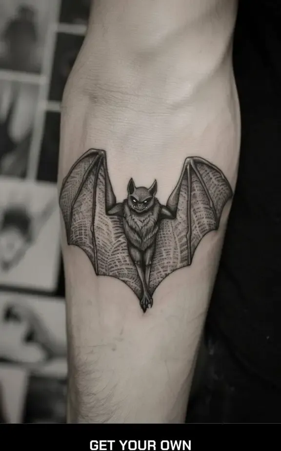 bat wings tattoo