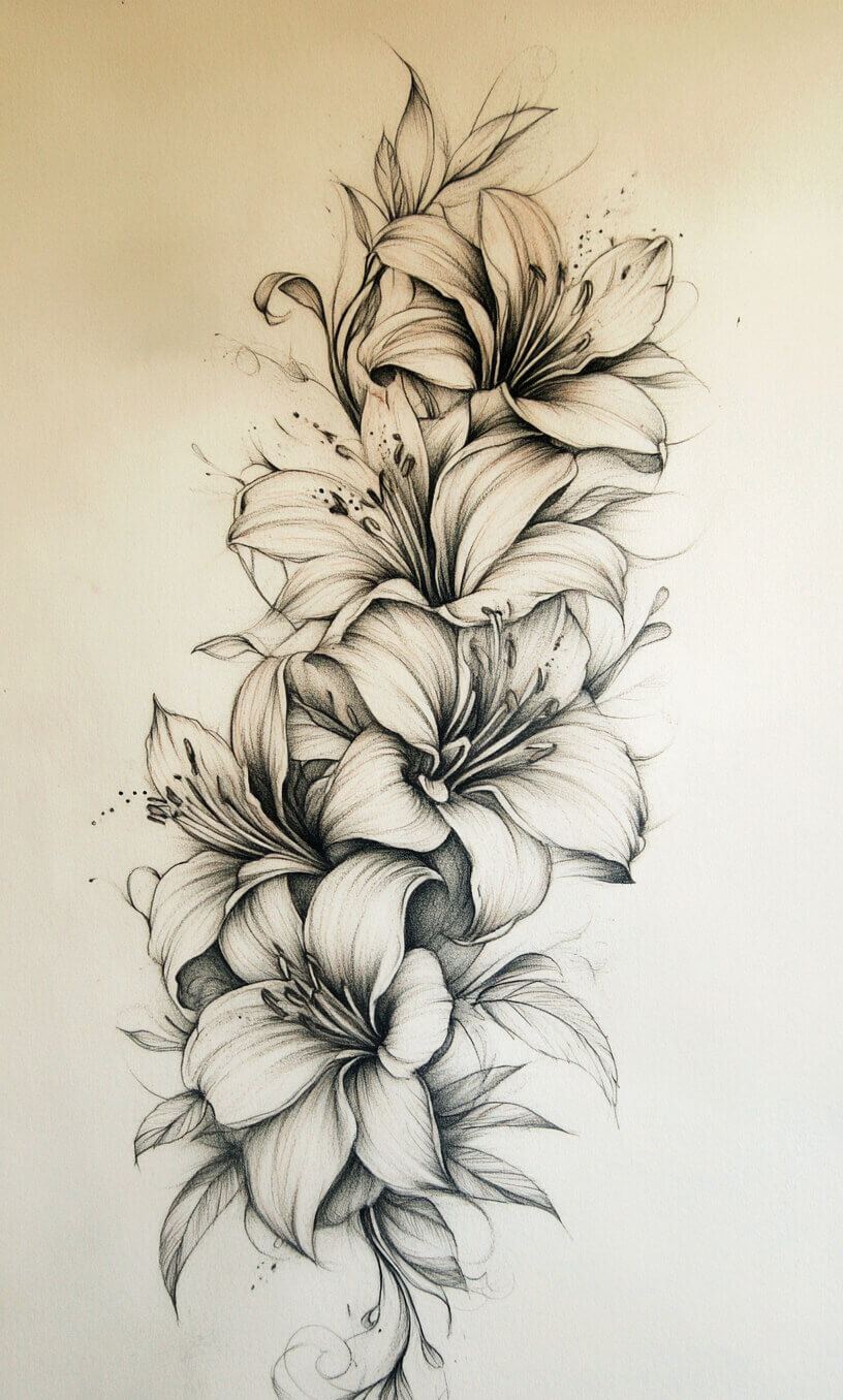 Flower Tattoo Drawings-2