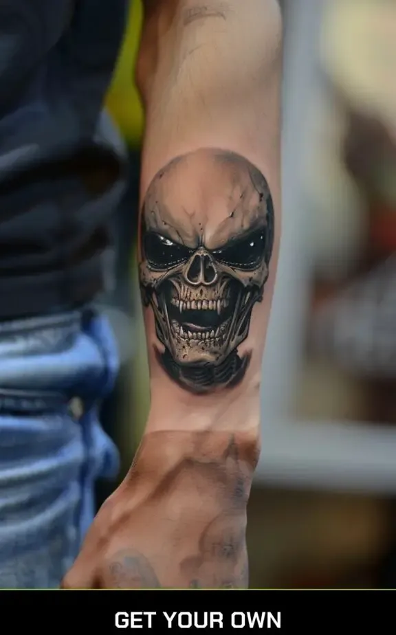 alien skull tattoo ideas