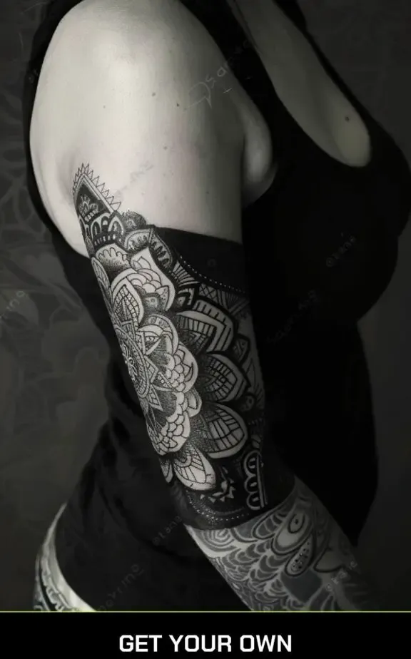 mandala blackwork tattoo design