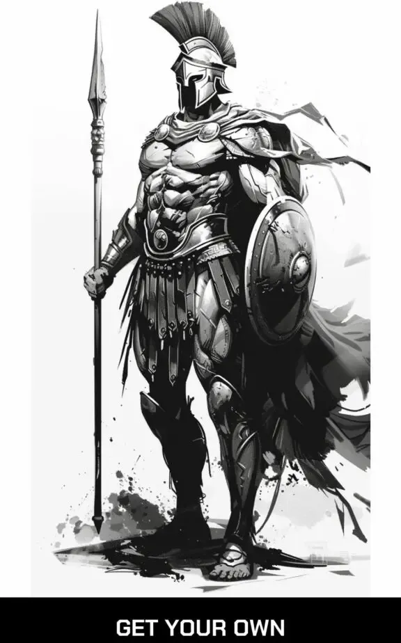 Spartan warrior tattoo design idea