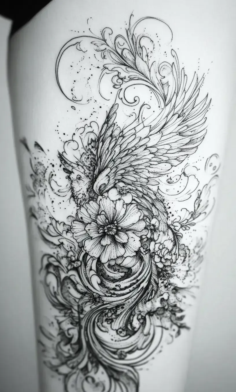 Leg Sleeve Tattoo Drawings-18