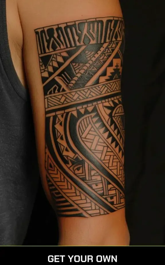 maori blackwork tattoo design