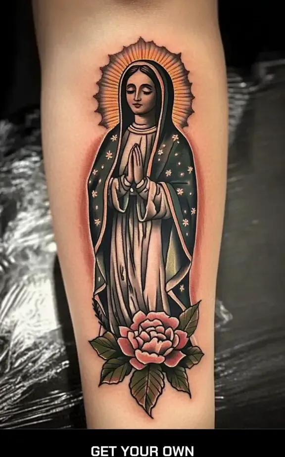 La Virgen de Guadalupe chicano Tattoo