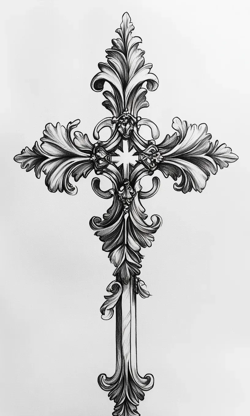 Cross Tattoo Drawings-23