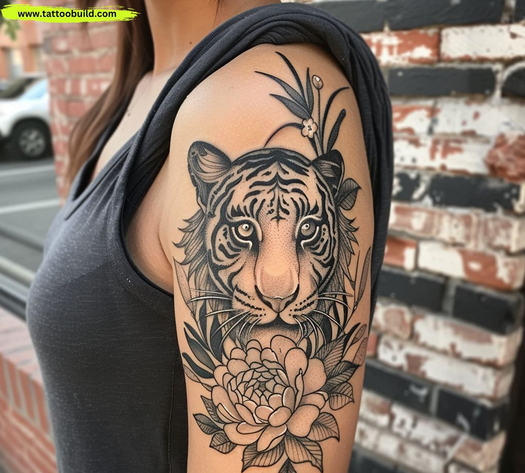 tiger tattoo black ink