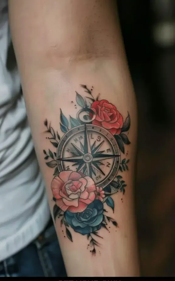 Womens tattoo back of the arm