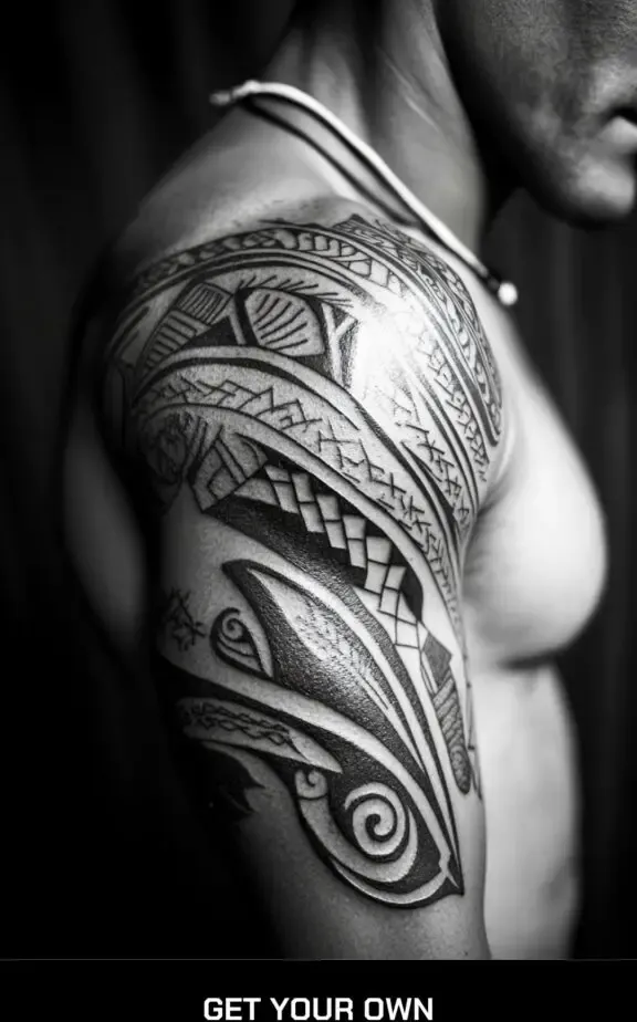 Maori upper arm tattoo idea