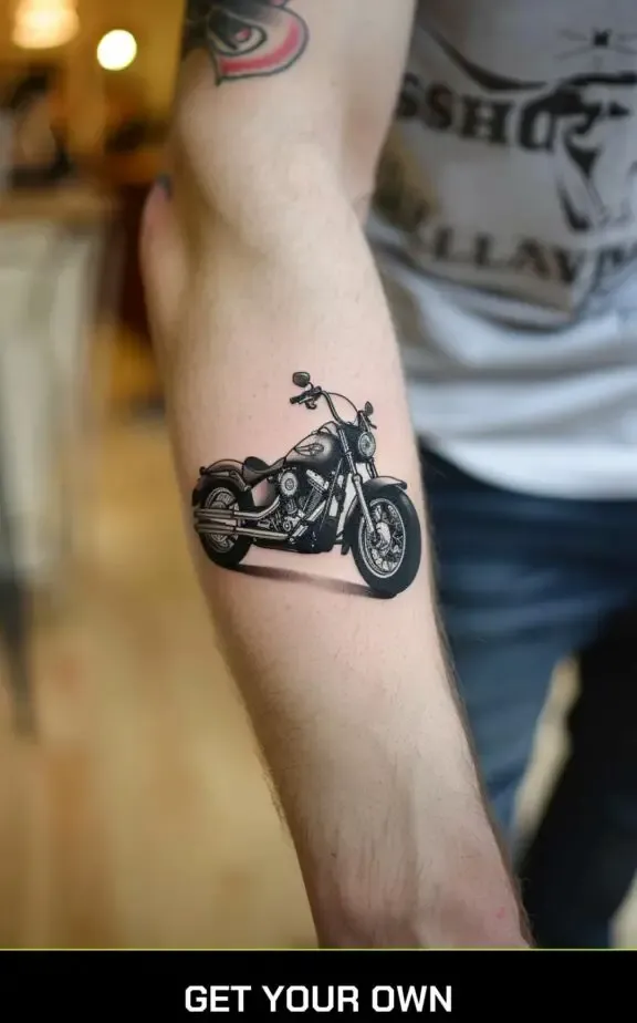 classic motorcycle tattoo